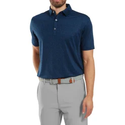 FootJoy Pikétröjor Herr-Painted Floral Lisle Blå Navy