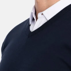 Ivanhoe Tröjor Herr-PD V-Neck Blå Navy (022)