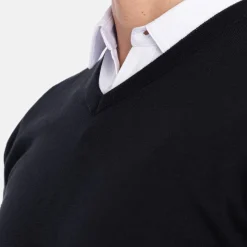 Ivanhoe Tröjor Herr-PD V-Neck Svart Svart (015)