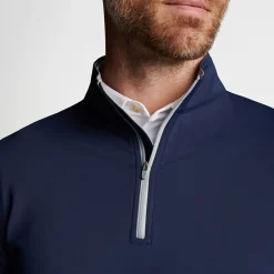 Peter Millar Tröjor Herr-Perth Performance Quarter-Zip Blå Navy