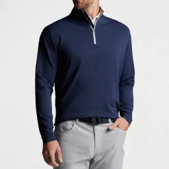 Peter Millar Tröjor Herr-Perth Performance Quarter-Zip Blå Navy