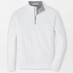 Peter Millar Tröjor Herr-Perth Performance Quarter-Zip Vit White