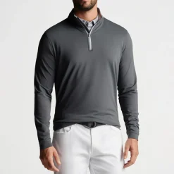 Peter Millar Tröjor Herr-Perth Performance Quarter-Zip Grå Iron