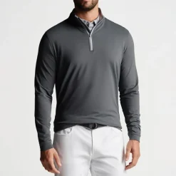 Peter Millar Tröjor Herr-Perth Performance Quarter-Zip Grå Iron
