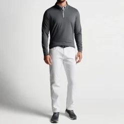 Peter Millar Tröjor Herr-Perth Performance Quarter-Zip Grå Iron