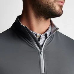 Peter Millar Tröjor Herr-Perth Performance Quarter-Zip Grå Iron