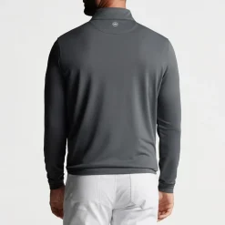 Peter Millar Tröjor Herr-Perth Performance Quarter-Zip Grå Iron