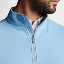 Peter Millar Tröjor Herr-Perth Performance Quarter-Zip Blå Cottage Blue