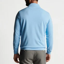 Peter Millar Tröjor Herr-Perth Performance Quarter-Zip Blå Cottage Blue