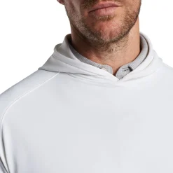 Peter Millar Tröjor Herr-Pine Performance Hood Vit White