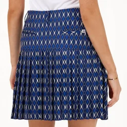 Func Factory Skorts & Kjolar-Pleat Blue Print (845)