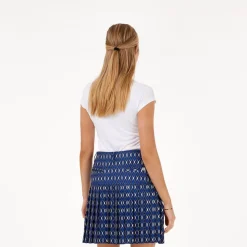 Func Factory Skorts & Kjolar-Pleat Blue Print (845)