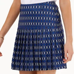 Func Factory Skorts & Kjolar-Pleat Blue Print (845)