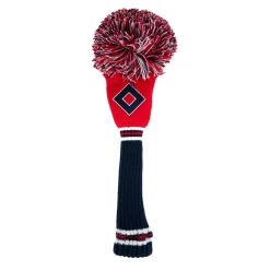 PRG Headcovers-PomPom Hedcover FW Blå Röd Blå/Röd