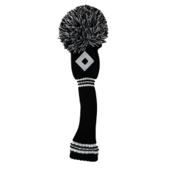 PRG Headcovers-PomPom Hedcover FW Svart Vit Svart/Vit