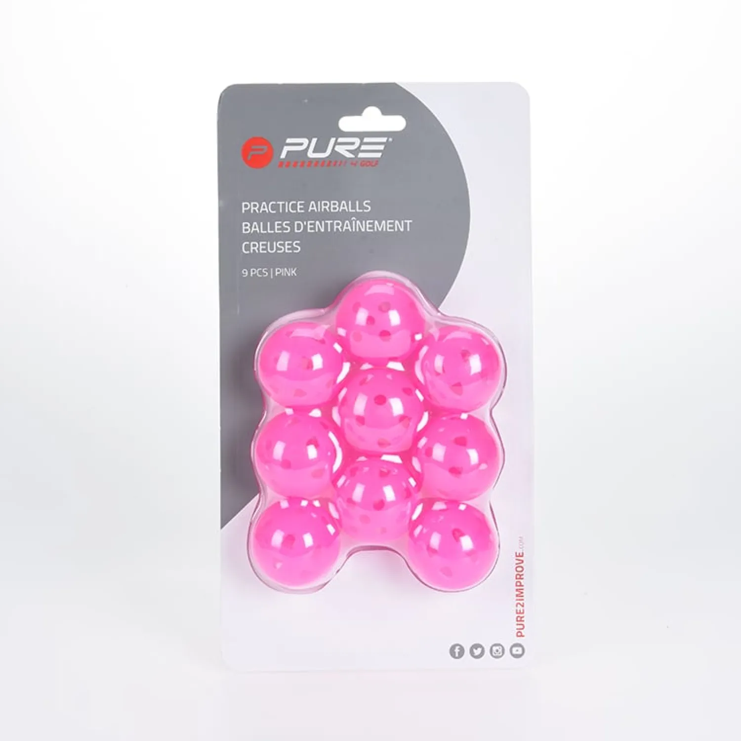 Pure Övrig Träning|Träningshjälpmedel-Practice Ball Airflo Pink 9 Pack