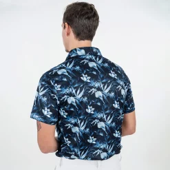 Func Factory Pikétröjor Herr-Printed Navy Print (840)