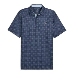 Puma Pikétröjor Herr-Pure 2.0 Circle Cat Deep-Navy-White-Glow