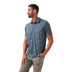 Travis Mathew Pikétröjor Herr-Quick Trip Mood Indigo-Vintage