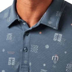 Travis Mathew Pikétröjor Herr-Quick Trip Mood Indigo-Vintage