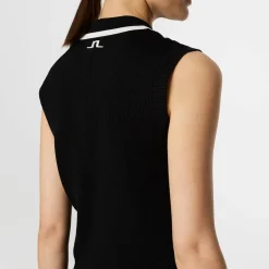 J.Lindeberg Pikétröjor Dam-Ramona Knitted Polo Shirt Svart Black