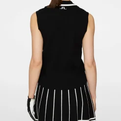 J.Lindeberg Pikétröjor Dam-Ramona Knitted Polo Shirt Svart Black