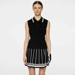 J.Lindeberg Pikétröjor Dam-Ramona Knitted Polo Shirt Svart Black