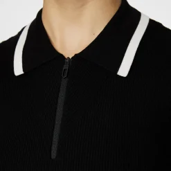 J.Lindeberg Pikétröjor Dam-Ramona Knitted Polo Shirt Svart Black