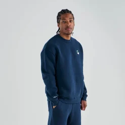 Malbon Golf Tröjor Herr-Range Cooper Sweatshirt Blå Navy