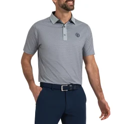FootJoy Pikétröjor Herr-Rock Print Lisle Shirt Grå Grey