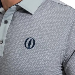 FootJoy Pikétröjor Herr-Rock Print Lisle Shirt Grå Grey