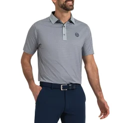 FootJoy Pikétröjor Herr-Rock Print Lisle Shirt Grå Grey