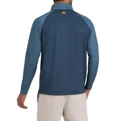 FootJoy Tröjor Herr-Rock Print Midlayer Blue-Tonal