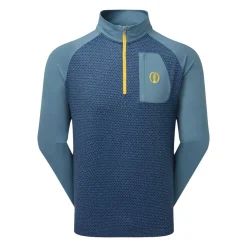FootJoy Tröjor Herr-Rock Print Midlayer Blue-Tonal