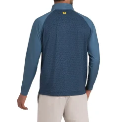 FootJoy Tröjor Herr-Rock Print Midlayer Blue-Tonal