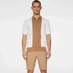 J.Lindeberg Pikétröjor Herr-Rue Knitted Polo Shirt Vit White