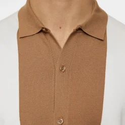 J.Lindeberg Pikétröjor Herr-Rue Knitted Polo Shirt Vit White