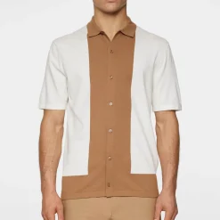 J.Lindeberg Pikétröjor Herr-Rue Knitted Polo Shirt Vit White