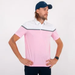 Cutter & Buck Pikétröjor Herr-Seabeck Rosa Vit Ljusrosa/Vit (21000)