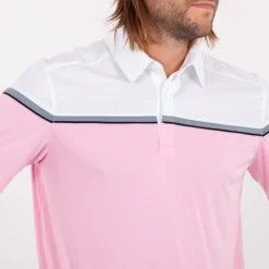 Cutter & Buck Pikétröjor Herr-Seabeck Rosa Vit Ljusrosa/Vit (21000)