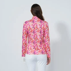 Daily Sports Pikétröjor Dam-Sheermotion Ls Half Zip Artsy-Leaf