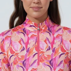 Daily Sports Pikétröjor Dam-Sheermotion Ls Half Zip Artsy-Leaf