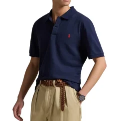 Ralph Lauren Pikétröjor Herr-Short Sleeve Polo Performance Stretch Mesh Refined Navy