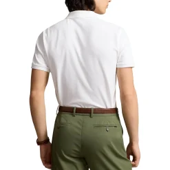 Ralph Lauren Pikétröjor Herr-Short Sleeve Polo Performance Stretch Mesh Ceramic White