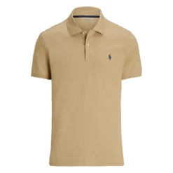 Ralph Lauren Pikétröjor Herr-Short Sleeve Polo Performance Stretch Mesh Classic Khaki