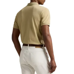 Ralph Lauren Pikétröjor Herr-Short Sleeve Polo Performance Stretch Mesh Classic Khaki