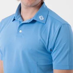 FootJoy Pikétröjor Herr-Solid Stretch Tour Blå Ljusblå