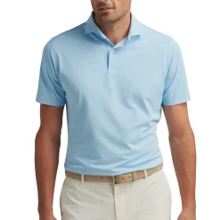Peter Millar Pikétröjor Herr-Soul Performance Mesh Polo Blue Frost