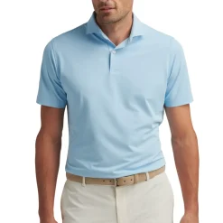 Peter Millar Pikétröjor Herr-Soul Performance Mesh Polo Blue Frost