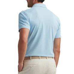 Peter Millar Pikétröjor Herr-Soul Performance Mesh Polo Blue Frost